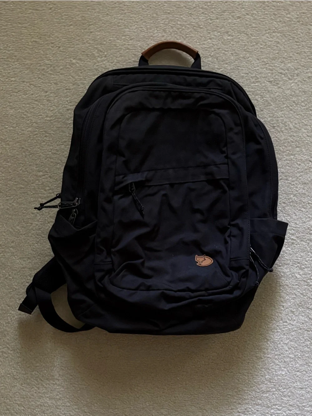 Fjallraven Unisex Raven Black Backpack.